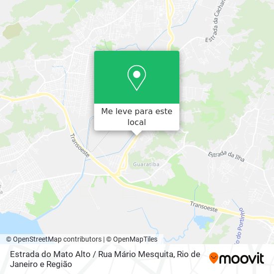 Estrada do Mato Alto / Rua Mário Mesquita mapa