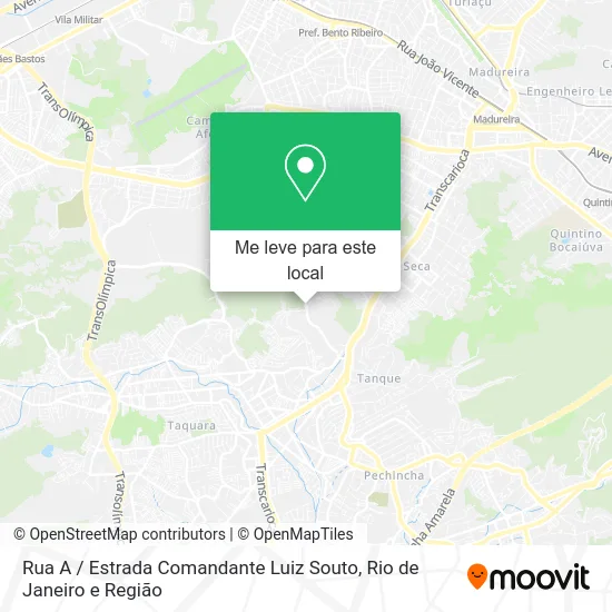 Rua A / Estrada Comandante Luiz Souto mapa