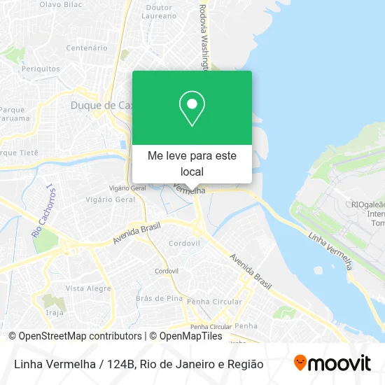 Linha Vermelha / 124B mapa