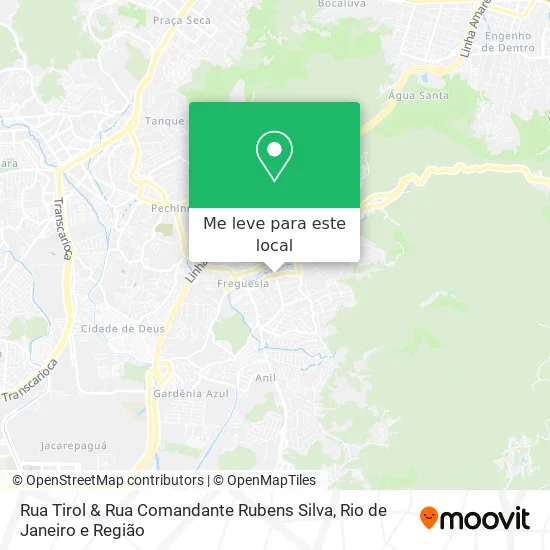 Rua Tirol & Rua Comandante Rubens Silva mapa