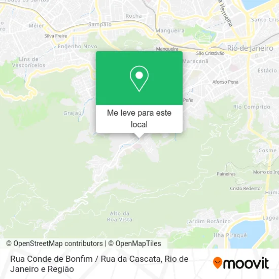 Rua Conde de Bonfim / Rua da Cascata mapa