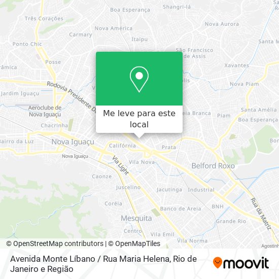 Avenida Monte Líbano / Rua Maria Helena mapa