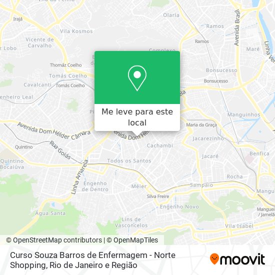 Curso Souza Barros de Enfermagem - Norte Shopping mapa