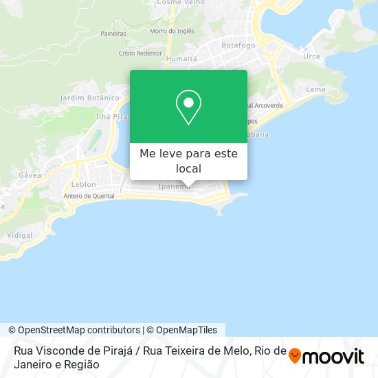 Rua Visconde de Pirajá / Rua Teixeira de Melo mapa