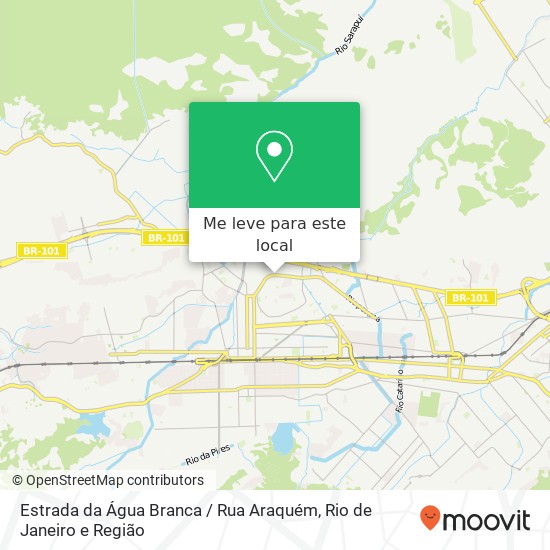 Estrada da Água Branca / Rua Araquém mapa
