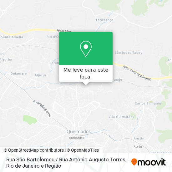 Rua São Bartolomeu / Rua Antônio Augusto Torres mapa
