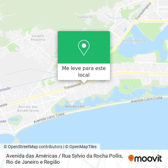 Avenida das Américas / Rua Sylvio da Rocha Pollis mapa