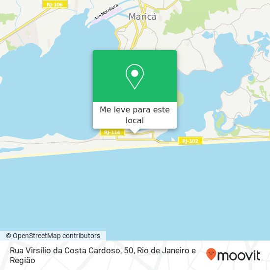Rua Virsílio da Costa Cardoso, 50 mapa