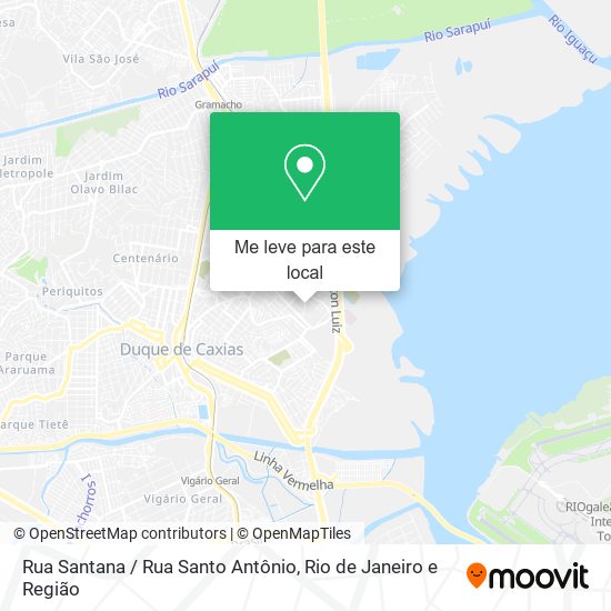 Rua Santana / Rua Santo Antônio mapa