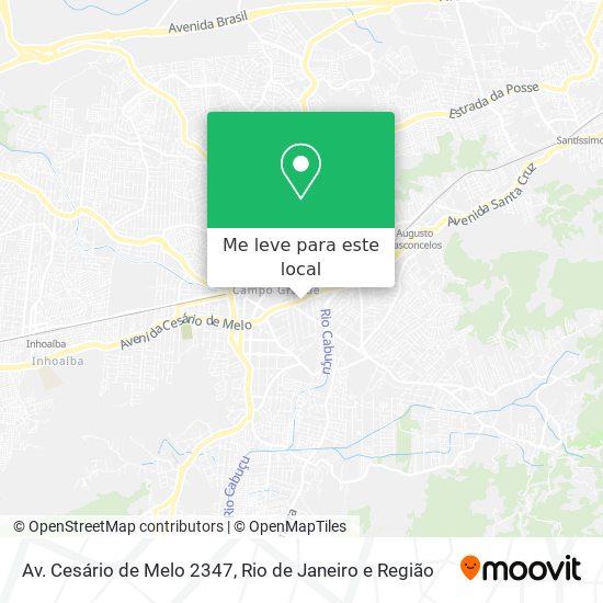 Av. Cesário de Melo 2347 mapa