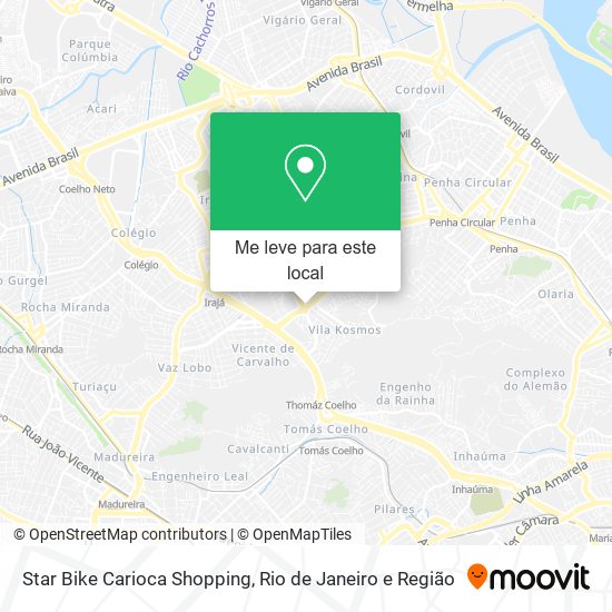 Star Bike Carioca Shopping mapa