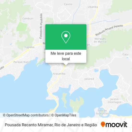 Pousada Recanto Miramar mapa