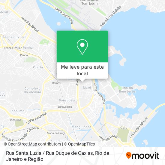 Rua Santa Luzia / Rua Duque de Caxias mapa