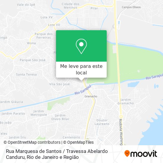 Rua Marquesa de Santos / Travessa Abelardo Canduru mapa