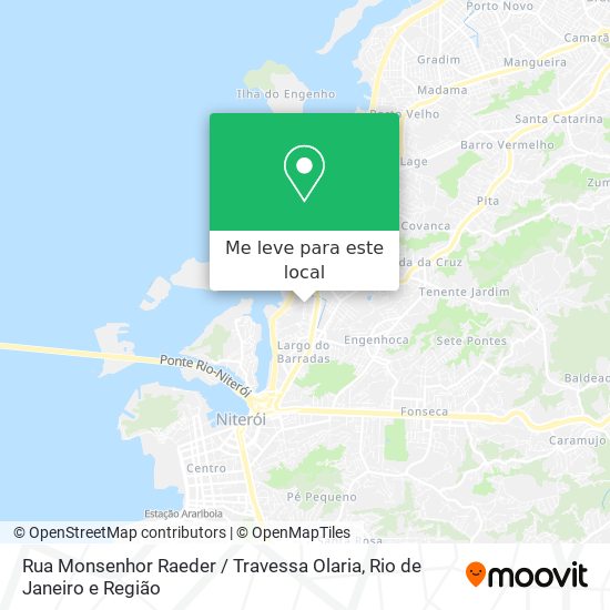 Rua Monsenhor Raeder / Travessa Olaria mapa