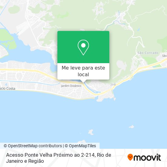 Acesso Ponte Velha Próximo ao 2-214 mapa