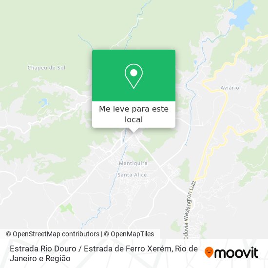 Estrada Rio Douro / Estrada de Ferro Xerém mapa