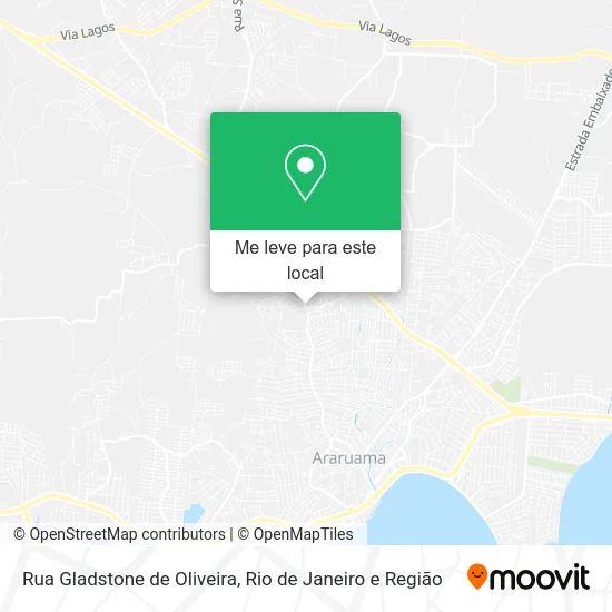 Rua Gladstone de Oliveira mapa