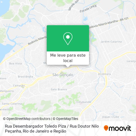 Rua Desembargador Toledo Piza / Rua Doutor Nilo Peçanha mapa