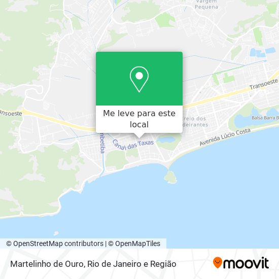 Martelinho de Ouro mapa