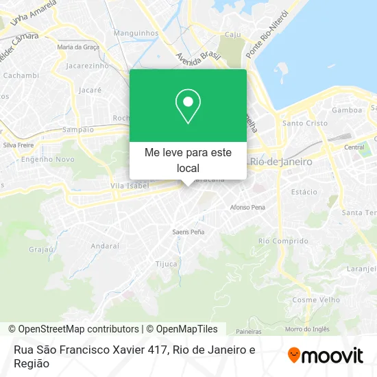 Rua São Francisco Xavier 417 mapa