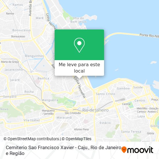 Cemiterio Sao Francisco Xavier - Caju. mapa