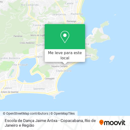 Escola de Dança Jaime Arôxa - Copacabana mapa
