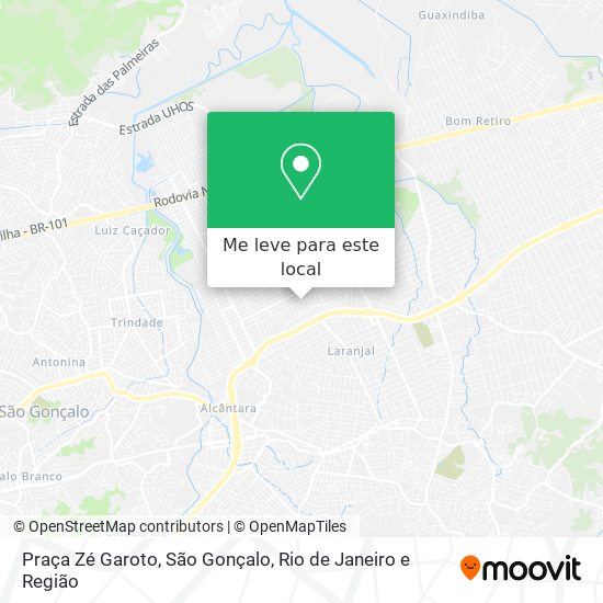 Praça Zé Garoto, São Gonçalo mapa