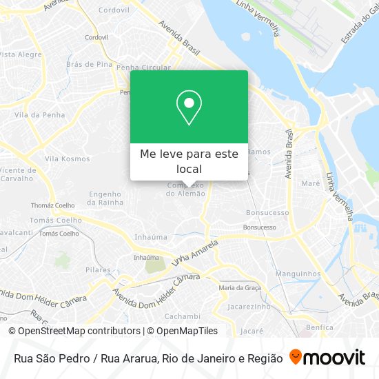 Rua São Pedro / Rua Ararua mapa