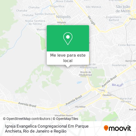 Igreja Evangelica Congregacional Em Parque Anchieta mapa