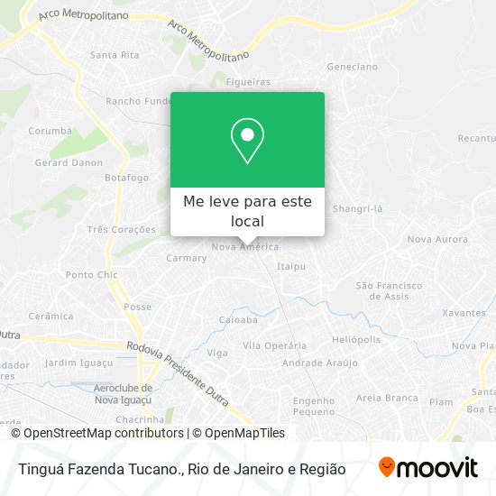 Tinguá Fazenda Tucano. mapa