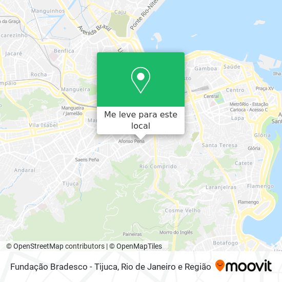 Fundação Bradesco - Tijuca mapa