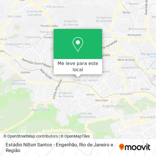 Estádio Nilton Santos - Engenhão mapa