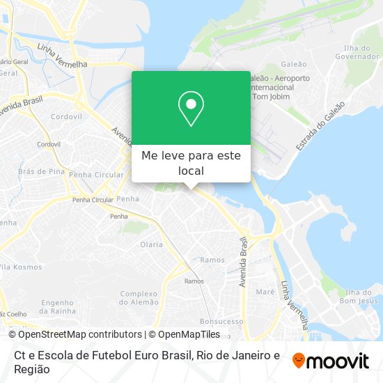 Ct e Escola de Futebol Euro Brasil mapa