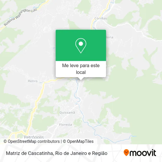 Matriz de Cascatinha mapa