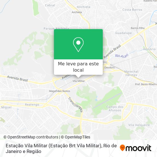Estação Vila Militar mapa