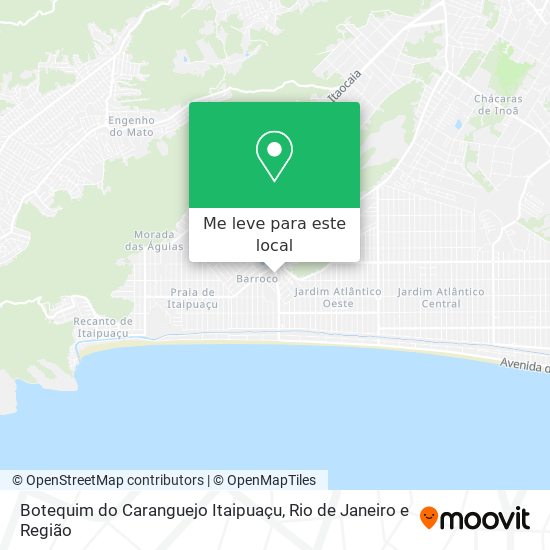 Botequim do Caranguejo Itaipuaçu mapa