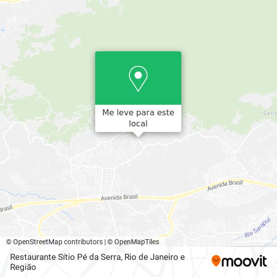 Restaurante Sítio Pé da Serra mapa