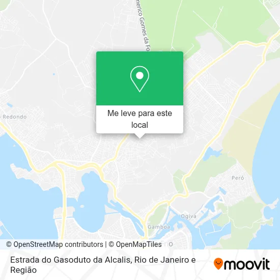 Estrada do Gasoduto da Alcalis mapa