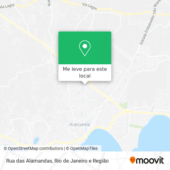 Rua das Alamandas mapa