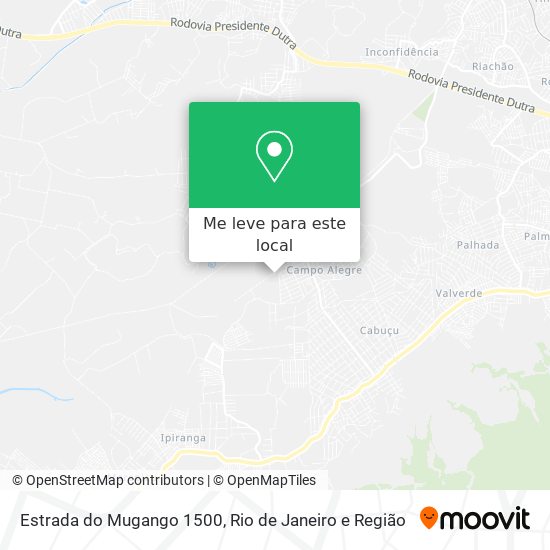 Estrada do Mugango 1500 mapa