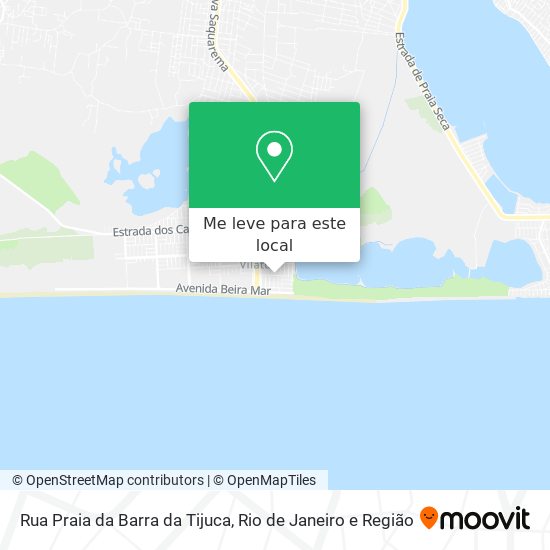Rua Praia da Barra da Tijuca mapa