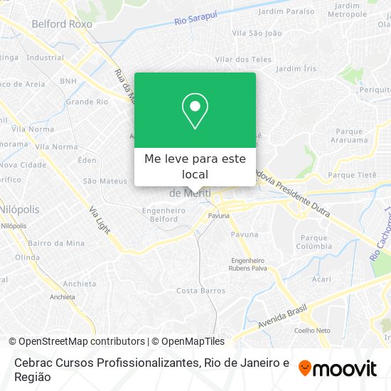 Cebrac Cursos Profissionalizantes mapa