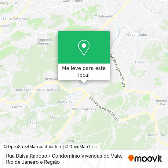 Rua Dalva Raposo / Condomínio Vivendas do Vale mapa