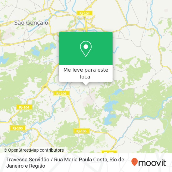 Travessa Servidão / Rua Maria Paula Costa mapa