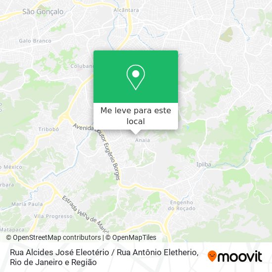 Rua Alcides José Eleotério / Rua Antônio Eletherio mapa