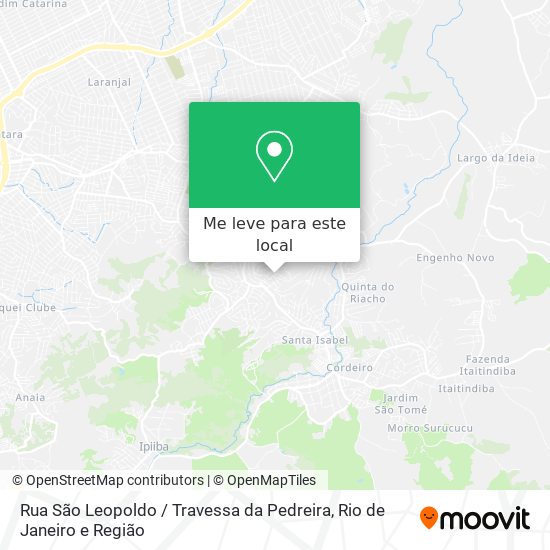 Rua São Leopoldo / Travessa da Pedreira mapa