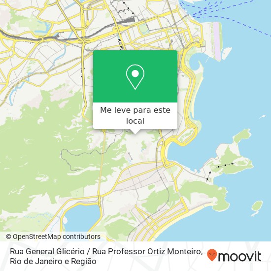 Rua General Glicério / Rua Professor Ortiz Monteiro mapa
