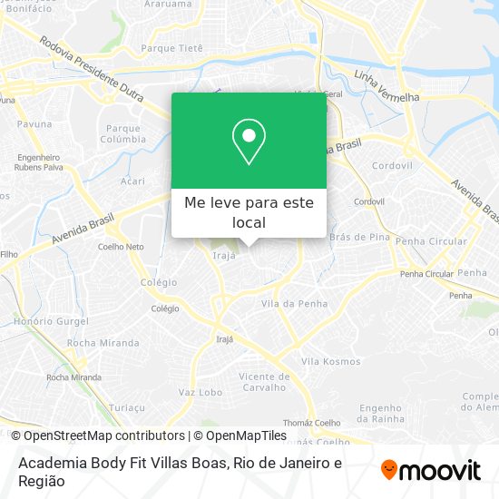Academia Body Fit Villas Boas mapa