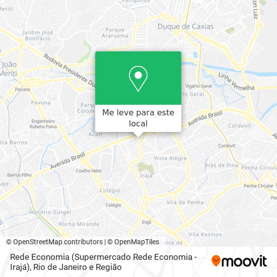Rede Economia (Supermercado Rede Economia - Irajá) mapa